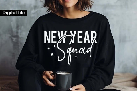 New year squad svg, New year t shirt svg, Funny New year cut files, New year gift shirt svg, New Years Party, Cosy Season svg SVG Isabella Machell 