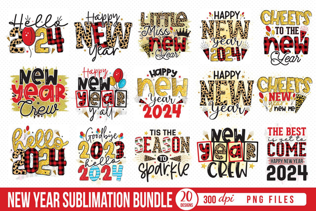 New Year Sublimation Bundle Sublimation CraftLabSVG 