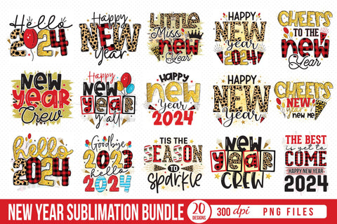 New Year Sublimation Bundle Sublimation CraftLabSVG 