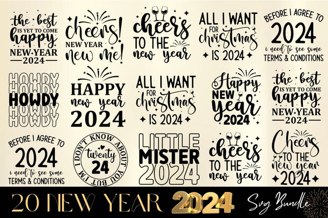 New Year svg 2024 SVG Bundle SVG Designangry 