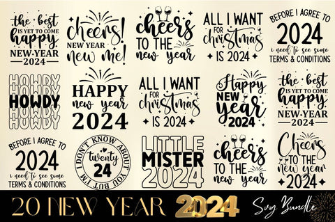 New Year svg 2024 SVG Bundle SVG Designangry 