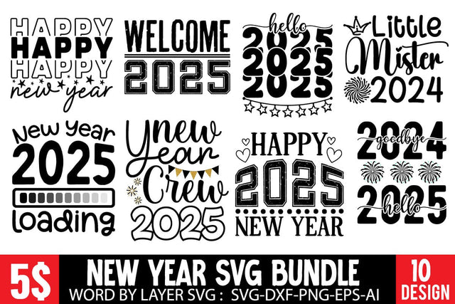 New Year SVG Bundle, New Year Sublimation PNG, New Year T-shirt Design, Happy New Year , New Year Sublimation Qutes Bundle , New Year Graphic Illustration SVG Insomnia Std 