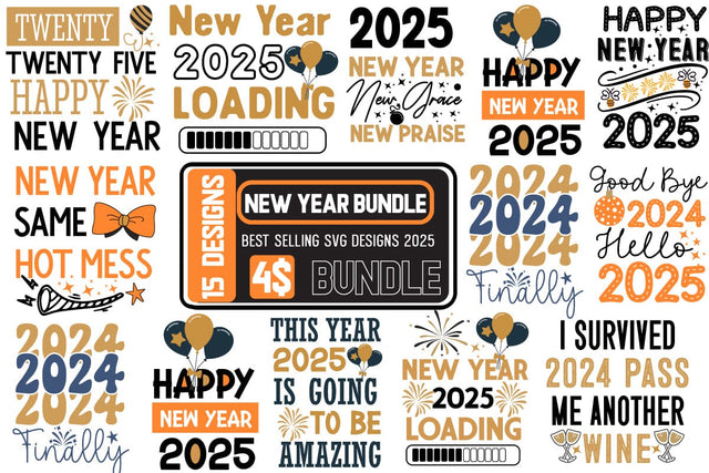 New Year SVG Bundle | New Year SVG Bundle Quotes | New Year SVG Bundle Clipart,New Year SVG Bundle 2025 | New Year 2025 SVG Cut File | 2025 New Year SVG bundle | New Year SVG Design 2025 SVG BlackCatsMedia 