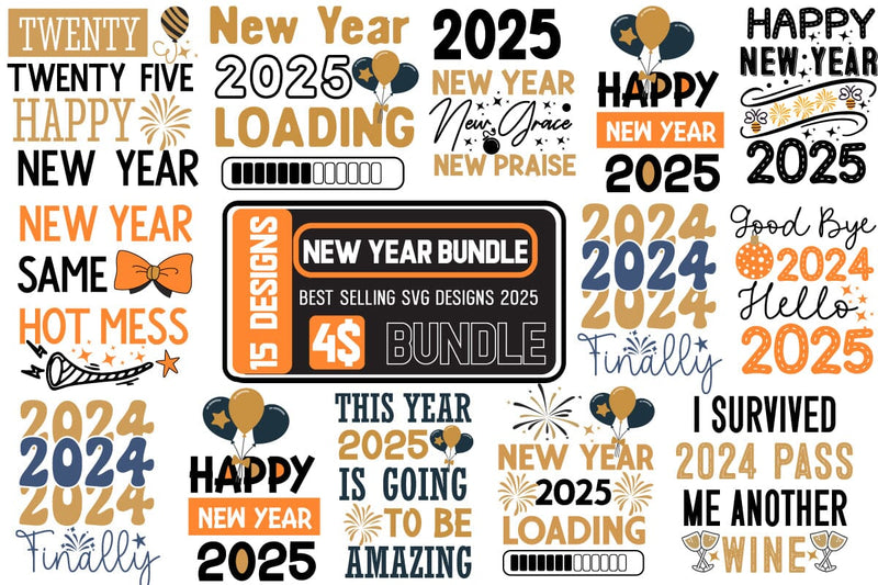 New Year SVG Bundle | New Year SVG Bundle Quotes | New Year SVG Bundle Clipart,New Year SVG Bundle 2025 | New Year 2025 SVG Cut File | 2025 New Year SVG bundle | New Year SVG Design 2025 SVG BlackCatsMedia 