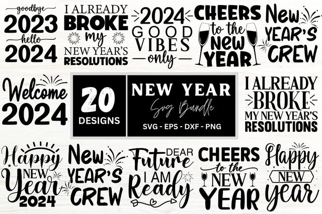 New year svg bundle SVG Designangry 