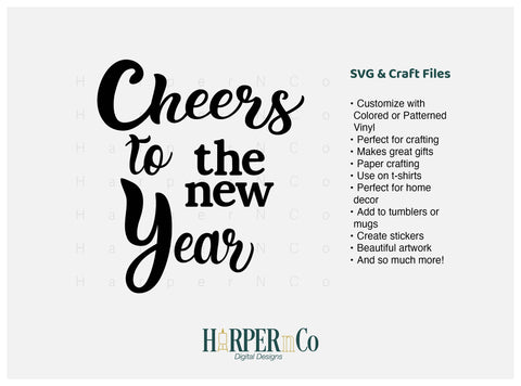 New Year SVG PNG Cut EPS File SVG HarperNCo 