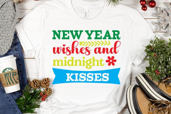 new year wishes and midnight kisses SVG Angelina750 