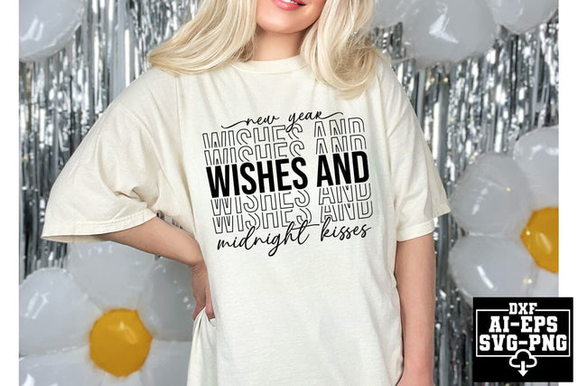 New Year Wishes And Midnight Kisses Svg Cut Files Creative Art SVG CraftlabSvg55 