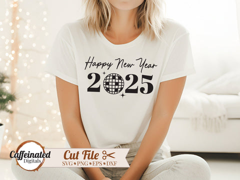 New Years 2025 Disco SVG Caffeinated SVGs 