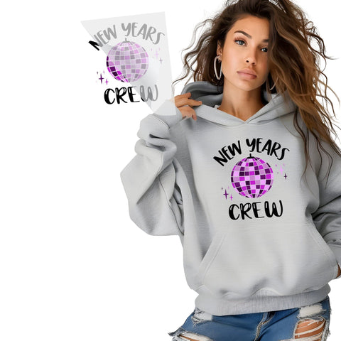 New Year's Crew DTF Transfer Physical So Fontsy T-Shirt Iron-On Transfer Shop 8.5x11