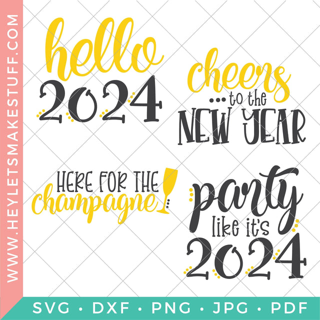 New Year's Eve Bundle SVG Hey Let's Make Stuff 