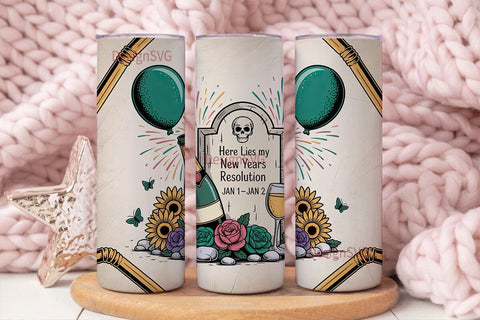 New Year's Resolution Tumbler Wrap Sublimation DesignSVG 