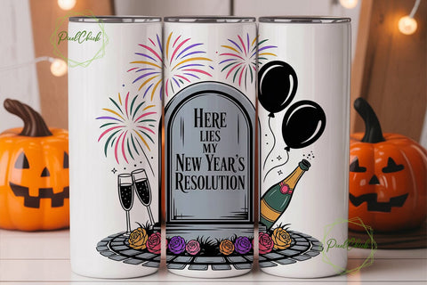 New Year's Resolution Tumbler Wrap Sublimation PixelChick 