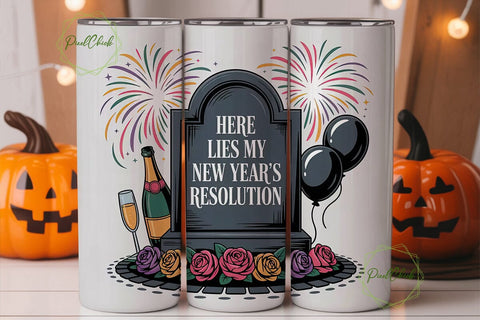 New Year's Resolution Tumbler Wrap Sublimation PixelChick 