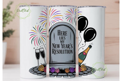 New Year's Resolution Tumbler Wrap Sublimation PixelChick 