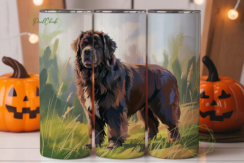 Newfoundland Dog 20oz Tumbler Wrap Sublimation PixelChick 