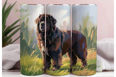 Newfoundland Dog 20oz Tumbler Wrap Sublimation PixelChick 