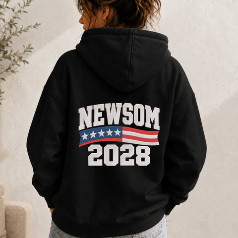 Newsom 2028 American Flag Embroidery Design – Political Election Machine Embroidery File Embroidery/Applique DESIGNS PatternFeed8 