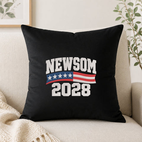 Newsom 2028 American Flag Embroidery Design – Political Election Machine Embroidery File Embroidery/Applique DESIGNS PatternFeed8 