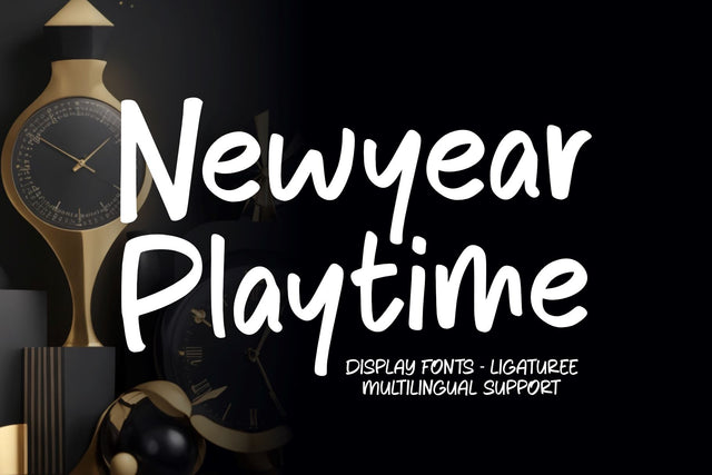 Newyear Playtime - Display Font Dumadistyle 