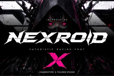 Nexroid – Powerful Futuristic Racing Font Font Mozzatype 