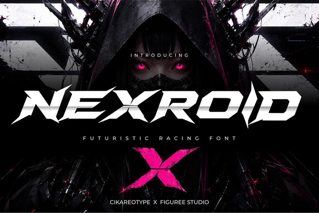 Nexroid – Powerful Futuristic Racing Font Font Mozzatype 