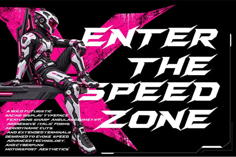 Nexroid – Powerful Futuristic Racing Font Font Mozzatype 
