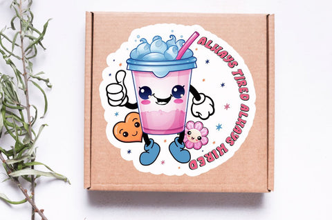 NGD012-B072- Retro Character Sticker Bundle Sublimation Regulrcrative 