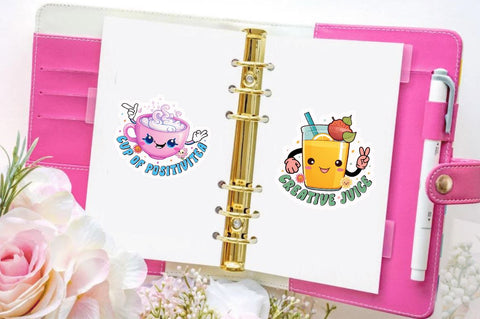 NGD012-B072- Retro Character Sticker Bundle Sublimation Regulrcrative 