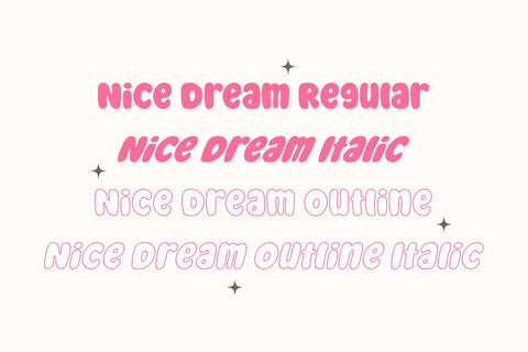 Nice Dream - Cute Bubble Font Font Masyafi Studio 