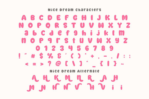 Nice Dream - Cute Bubble Font Font Masyafi Studio 