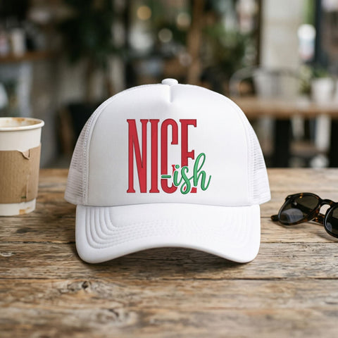 Nice Ish Christmas Embroidery Design – Funny Naughty Nice Holiday Saying Machine Embroidery File Embroidery/Applique DESIGNS PatternFeed8 