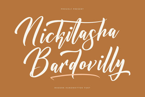 Nickitasha Bardovilly - Modern Handwritten Font Font Letterena Studios 
