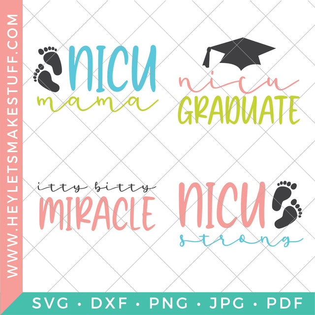 NICU Bundle SVG Hey Let's Make Stuff 