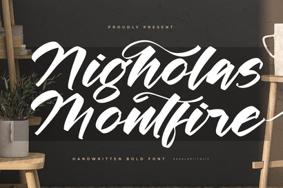 Nigholas Montfire - Handwritten Bold Font Font Letterena Studios 
