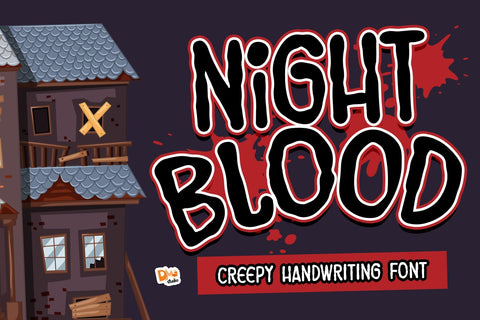 Night Blood Font Dm Letter Studio 