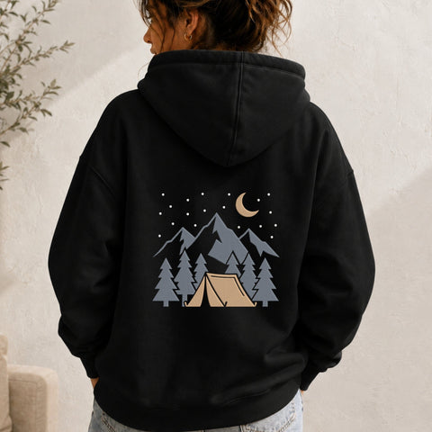 Night Camping Embroidery Design – Mountain Tent Pine Forest Moon Outdoor Adventure Machine Embroidery File Embroidery/Applique DESIGNS PatternFeed8 