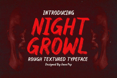 Night Growl / Rough Textured Font Font Javapep 