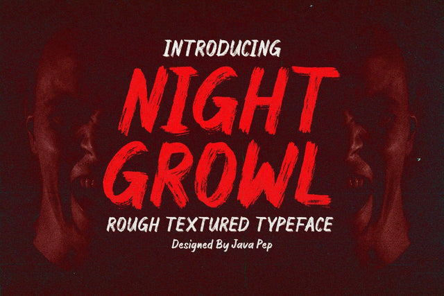 Night Growl / Rough Textured Font Font Javapep 