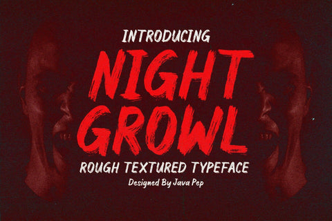 Night Growl / Rough Textured Font Font Javapep 