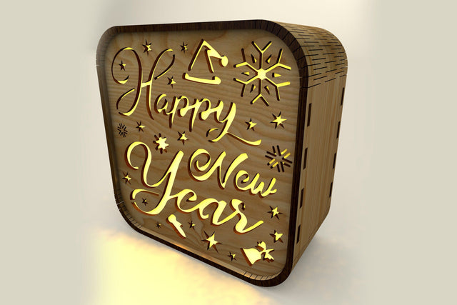 Night Light for New Year Holidays - Laser Cut File SVG LaserCutano 