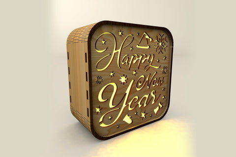 Night Light for New Year Holidays - Laser Cut File SVG LaserCutano 