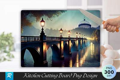 Night Light in Vintage Bridge Cutting Board Sublimation Regulrcrative 