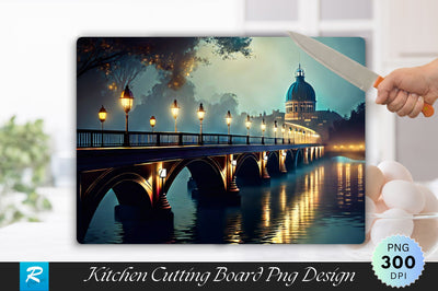 Night Light in Vintage Bridge Cutting Board Sublimation Regulrcrative 