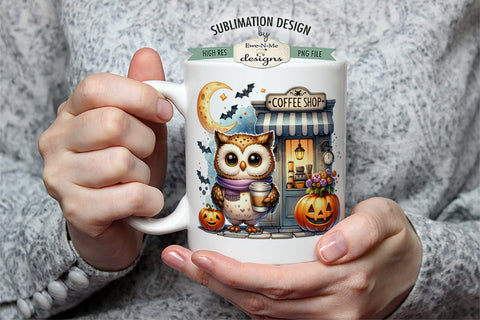 Night Owl Coffee | Cute Halloween Owl 11 & 15 oz Mug Sublimation Sublimation Ewe-N-Me Designs 