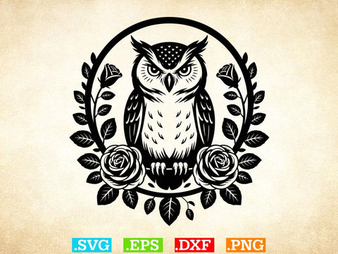 Night Owl SVG Bundle, Owl Bird Clipart, Owl Silhouette, Screech Owl Svg, Forest Scene Svg SVG Creativeart88 