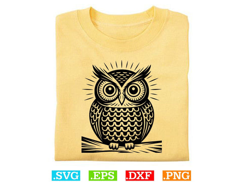 Night Owl SVG Bundle, Owl Bird Clipart, Owl Silhouette, Screech Owl Svg, Forest Scene Svg SVG Creativeart88 
