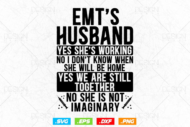 Night Shift Emt Husband Paramedic Wife Ems Svg Png, EMT Svg, EMS Svg, Paramedic Svg, Medical Svg, Ems Emblem, SVG File For Cricut SVG DesignDestine 