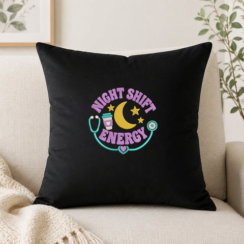 Night Shift Energy Embroidery Design – Nurse Stethoscope Coffee Moon Stars Healthcare Worker Machine Embroidery File Embroidery/Applique DESIGNS PatternFeed8 