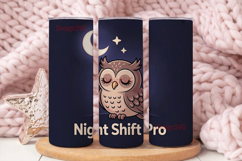 Night Shift Pro 20oz Tumbler Wrap Sublimation DesignSVG 